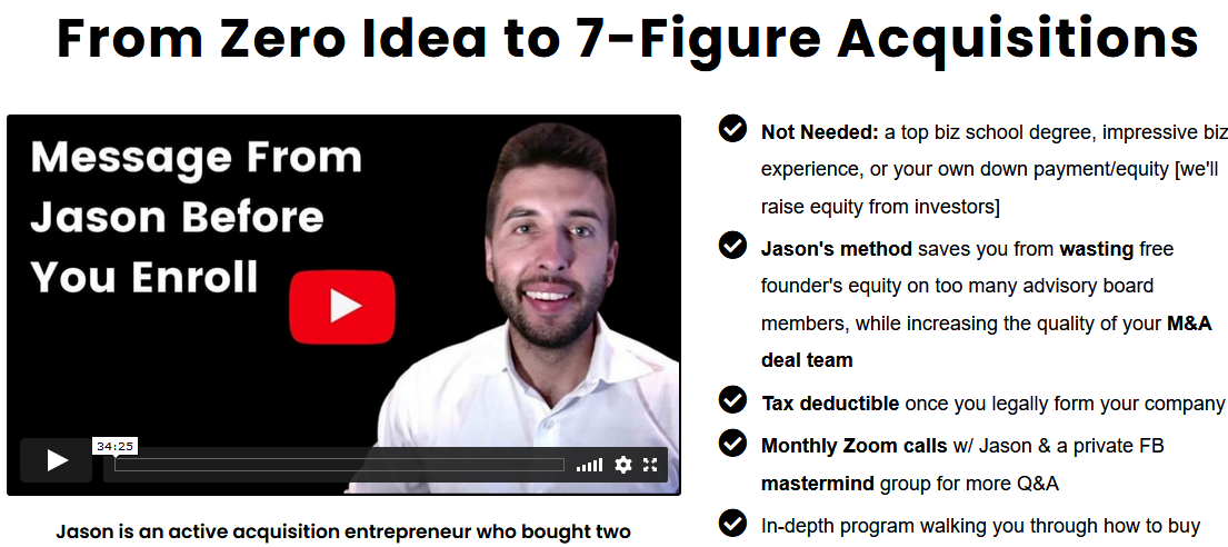 Jason Paul Rogers From Zero To 7 figure acquisitions free download