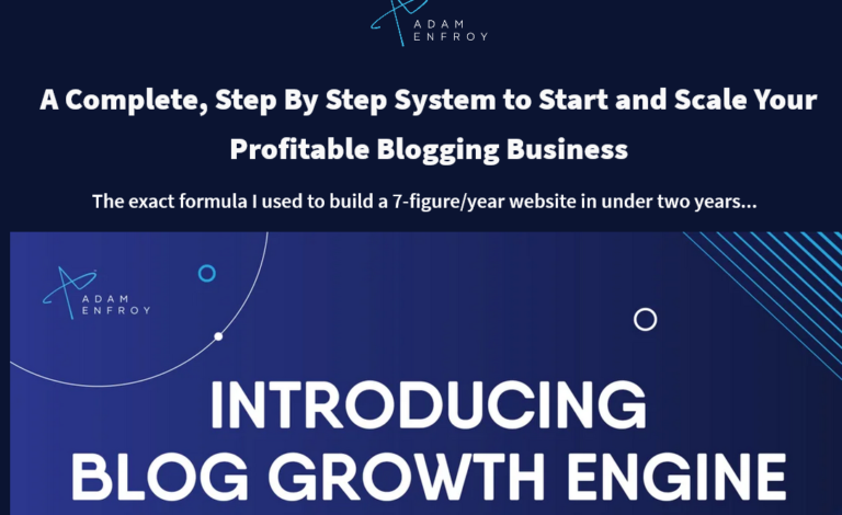 Adam Enfroy Blog Growth Engine free download