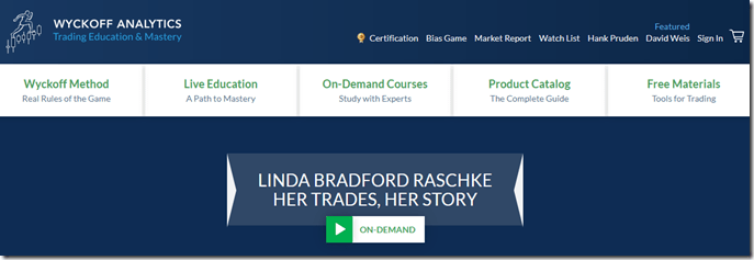 Wyckoff Analytics – Linda Bradford Raschke – Her Trades Her Story Download